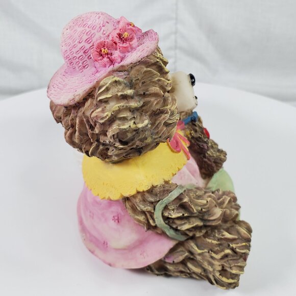 Vintage Teddy Bear with Basket Planter - Picture 5 of 7